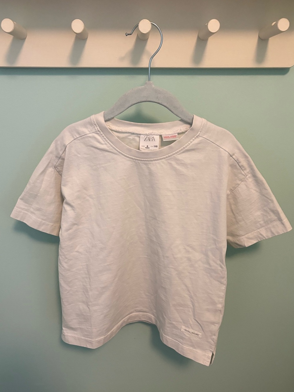 Zara White Short Sleeve Crewneck Tee